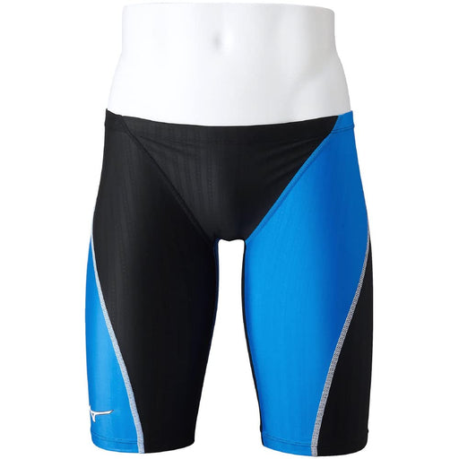 MIZUNO N2MB2520 Men's Swimsuit STREAM ACE Half Spats Black/Light Blue Size L NEW_1