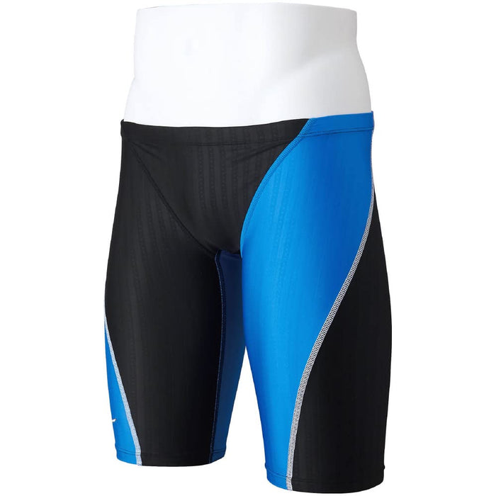 MIZUNO N2MB2520 Men's Swimsuit STREAM ACE Half Spats Black/Light Blue Size L NEW_3