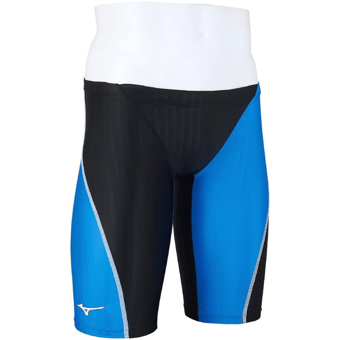 MIZUNO N2MB2520 Men's Swimsuit STREAM ACE Half Spats Black/Light Blue Size L NEW_4