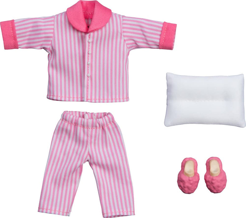 Nendoroid Doll Outfit Set: Pajamas Pink Fabric, Magnet, Plastic Doll Accessories_1