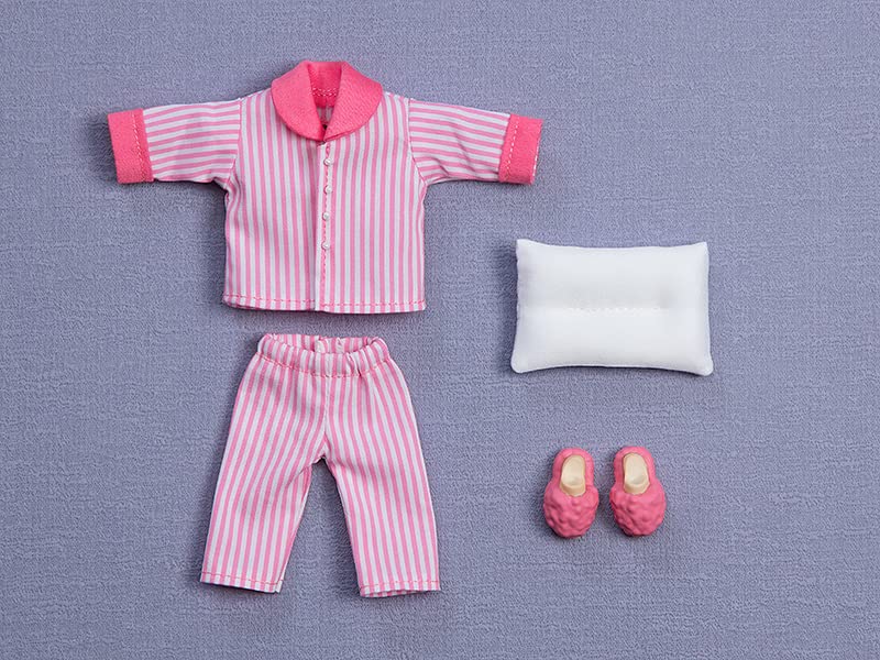 Nendoroid Doll Outfit Set: Pajamas Pink Fabric, Magnet, Plastic Doll Accessories_2