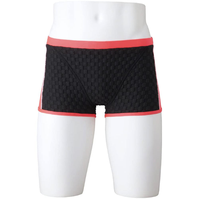 MIZUNO N2MB7576 Men's Swimsuit Exer Suit WD Short Spats Black x Diva Pink Size L_1