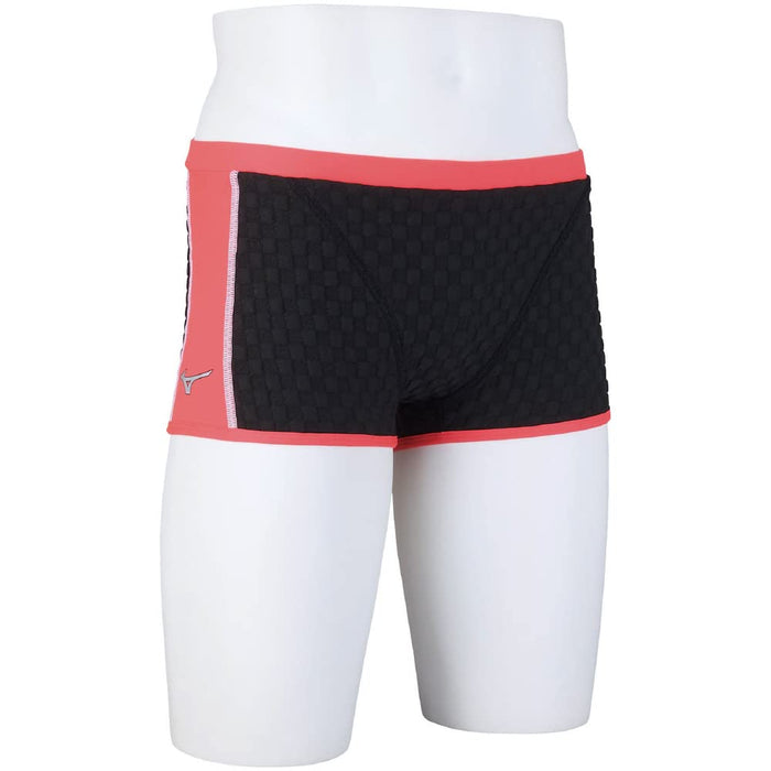 MIZUNO N2MB7576 Men's Swimsuit Exer Suit WD Short Spats Black x Diva Pink Size S_4