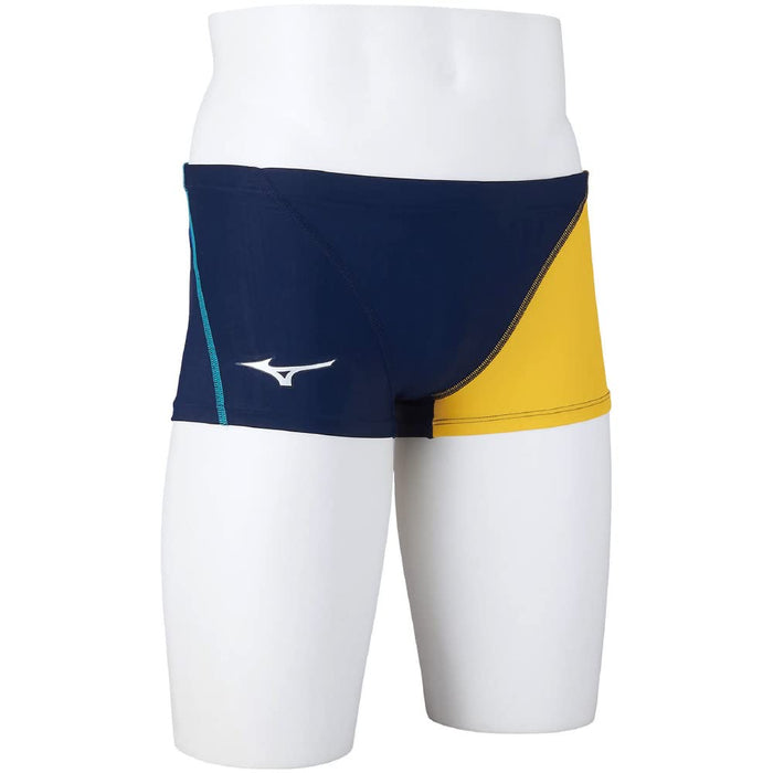 MIZUNO N2MB0560 Men's Exer Suit UP Short Spats Navy/Yellow Size S Polyester NEW_4