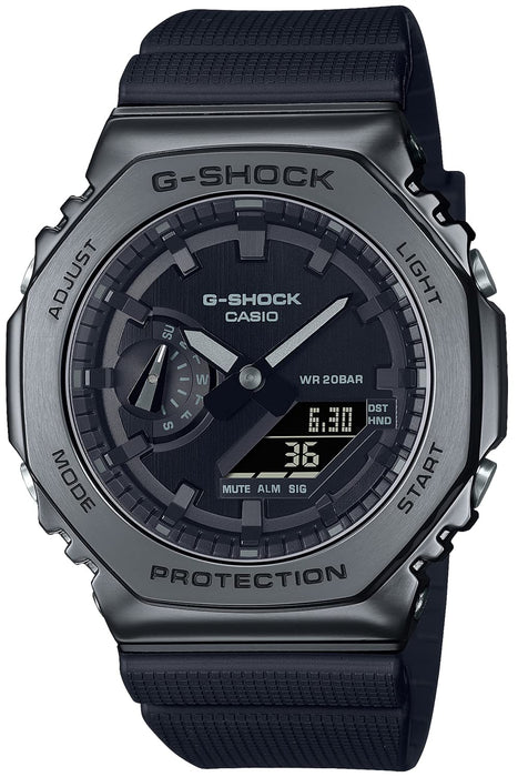 CASIO G-SHOCK Metal Covered GM-2100BB-1AJF Men's Watch Black Stainless Steel NEW_1