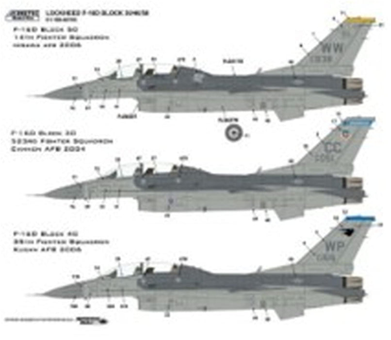 Kinetic 1/48 scale USAF F-16D Block 30/40/50 Plastic Model Kit KNE48105 NEW_3