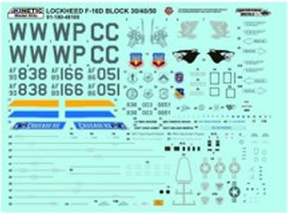 Kinetic 1/48 scale USAF F-16D Block 30/40/50 Plastic Model Kit KNE48105 NEW_4