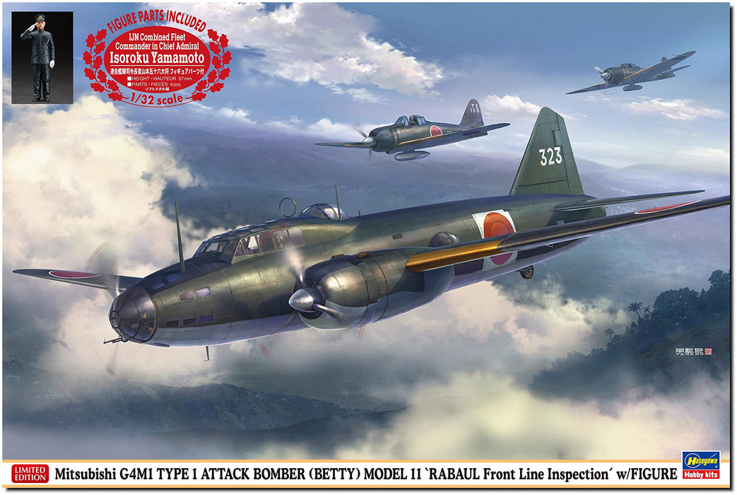 1/72 Mitsubishi G4M1 Models 11 Inspection of Rabaul Front Line w/Figure 02435_1