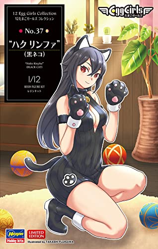 1/12 12 Egg Girls Collection No.37 Haku Rinpha Black Cat Resin Model Kit SP554_5