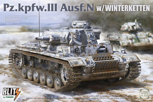 Takom 1/35 soviet army Pz.Kpfw.III Ausf.N w/Winterketten Model Kit TKOB8011 NEW_2