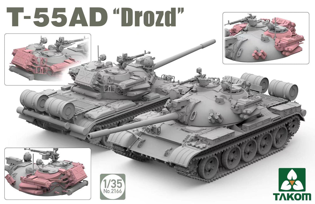 Takom 1/35 soviet army T-55AD 'Drozd' medium tank(Militaly) Plastic Model Kit_3