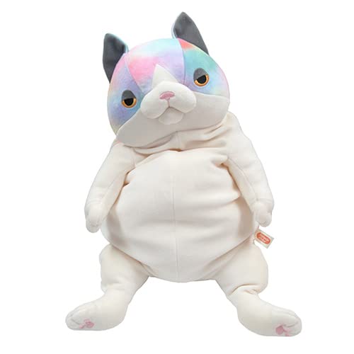 Shinada Global Mochi-Neko Cat Rainbow Color L Size Plush Doll MONE-0350R NEW_1