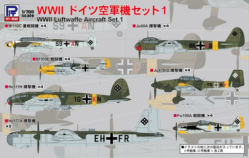 PIT-ROAD 1/700 SKY WAVE SERIES WWII Luftwaffe Aircraft Set 1 Model Kit S68 NEW_1