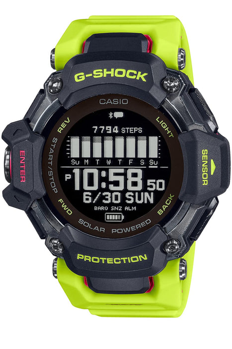 CASIO G-SHOCK GBD-H2000-1A9JR G-SQUAD GPS Bluetooth Thermometer Yellow Green NEW_1