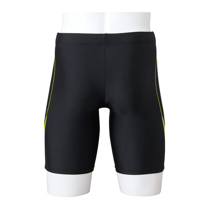 MIZUNO N2JBA103 Men's Swimsuit Half Spats Inseam 21cm Black/Lime S Polyester NEW_2