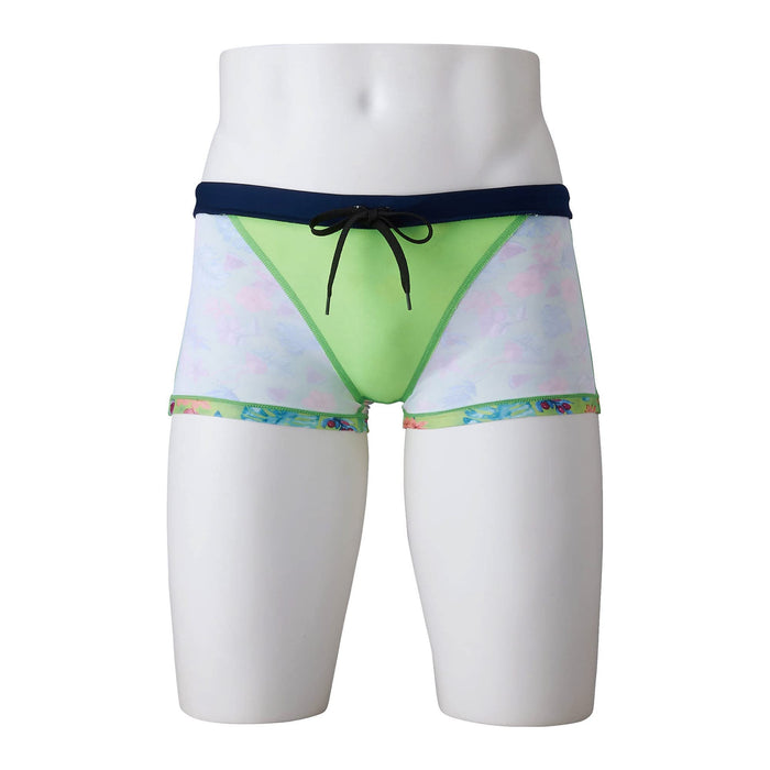 MIZUNO N2MBA066 Men's Swimsuit Exer Suits Short Spats exercise Lime S Polyester_5