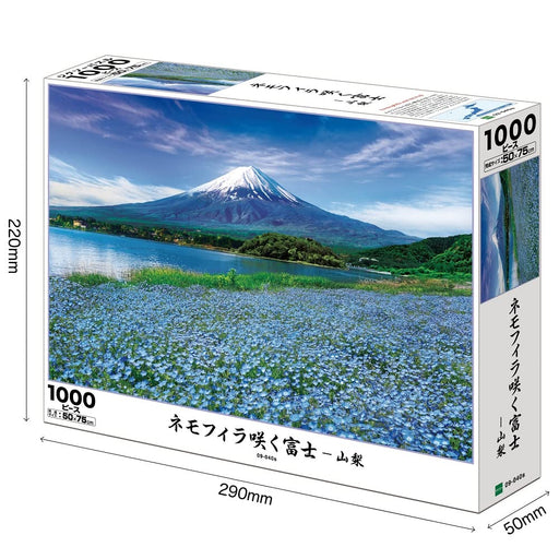 1000 Piece Jigsaw Puzzle Fuji with Blooming Nemophila Yamanashi 50x75cm 09-040s_2