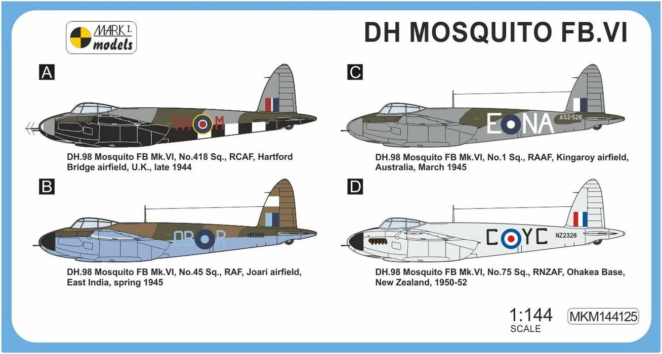 1/144 DH Mosquito FB.VI 'Commonwealth Service' Plastic Model Kit MKM144125 NEW_3