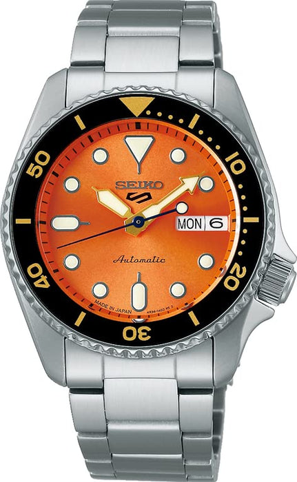 Seiko 5 Sports SBSA231 Orange Dial Automatic Mechanical Diver Men Watch NEW_1