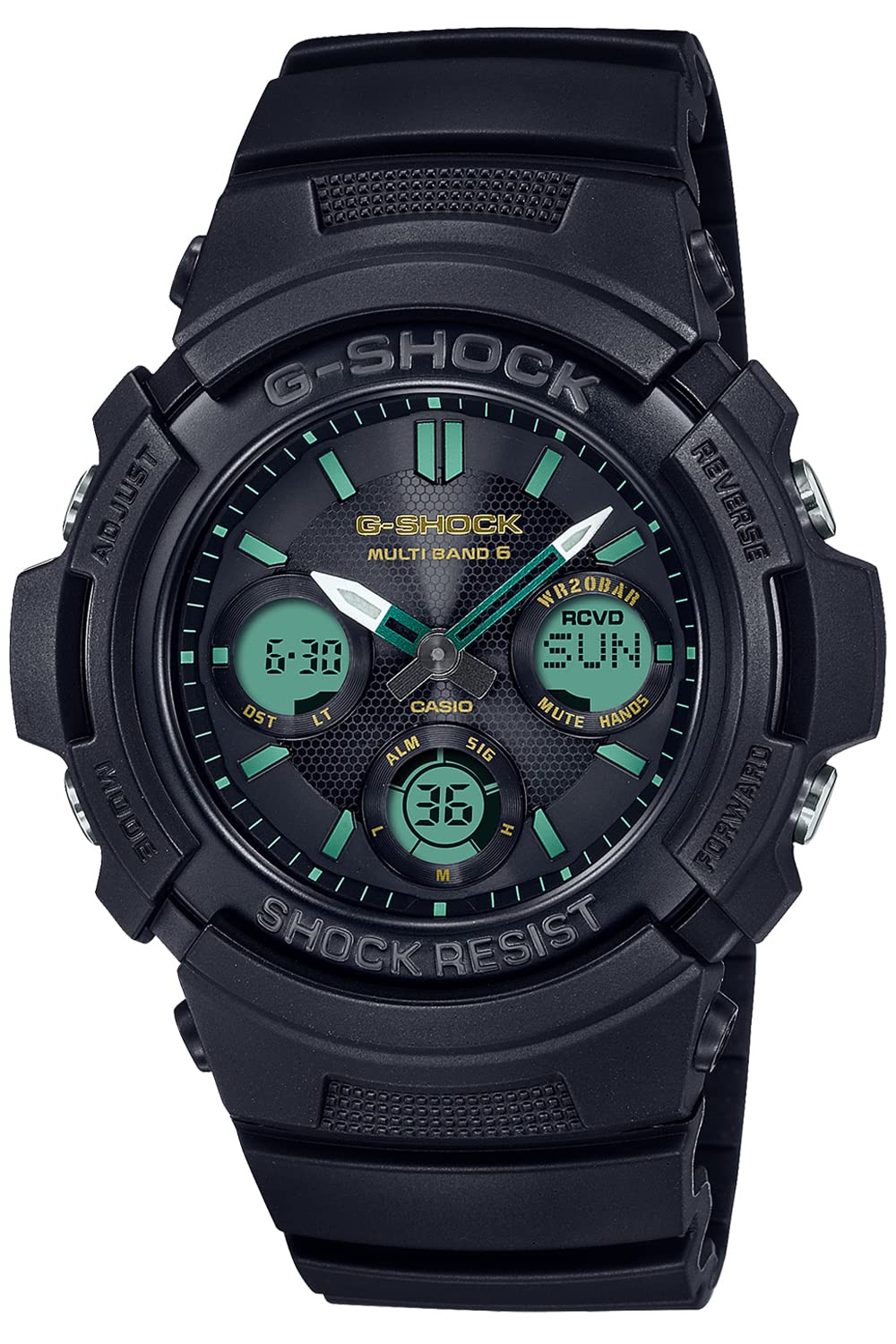 CASIO G-Shock AWG-M100RC-1AJF TEAL AND BROWN Solar Radio Men Watch