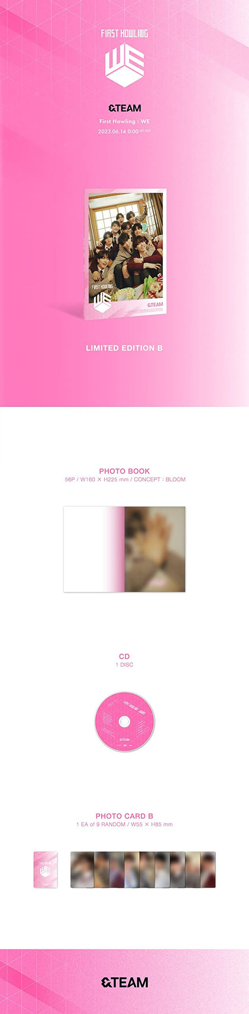 CD First Howling: WE First Edition Type B &TEAM with Photo Book+Card POCS-39025_2