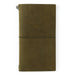 Traveler's Notebook Olive Regular size Pen Holder Cotton Zipper 15342006 NEW_1