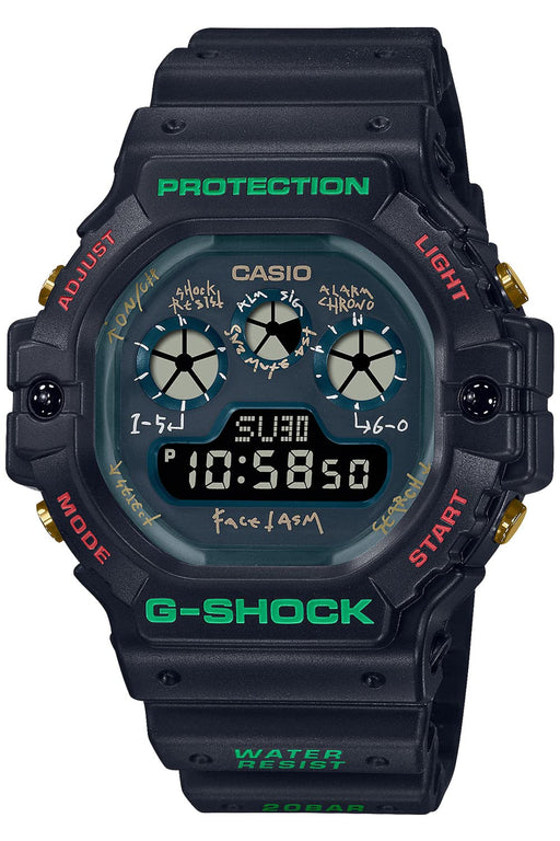 CASIO G-Shock DW-5900FA-1JR FACETASM Men Watch Black Resin Band Day/Date NEW_1