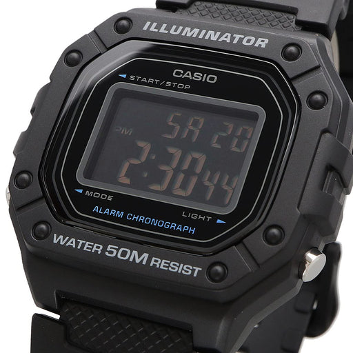 CASIO Standard Digital Watch W-218H-1BV Men's Ladies Cheep Casio Black Resin NEW_2