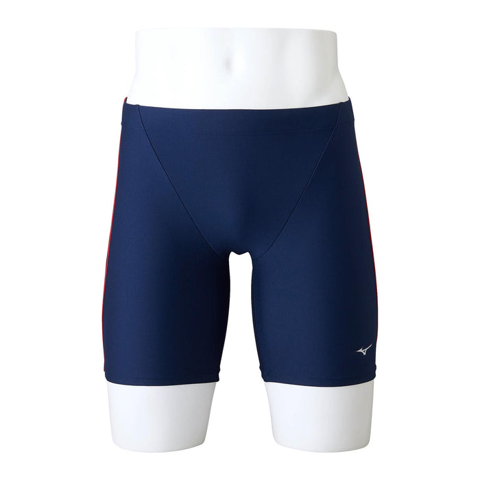 Mizuno N2MBAA11 Men's Swimsuit Basic Halfspats 19 cm Inseam Navy/Red Size M NEW_1