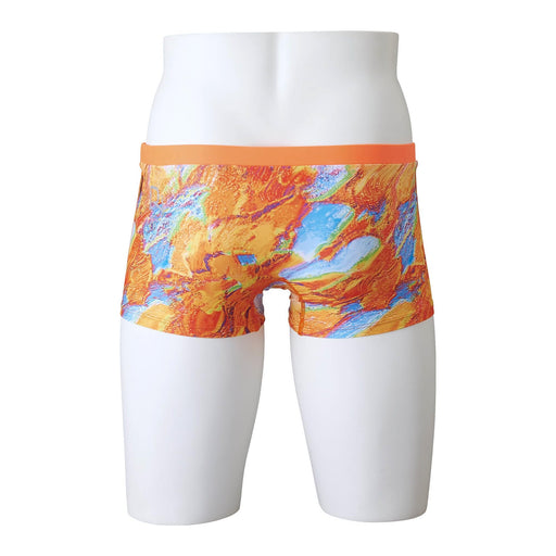 Mizuno N2MBA567 Men's Swimsuit Exer Suit Short Spats Orange Ri Collection XS NEW_2