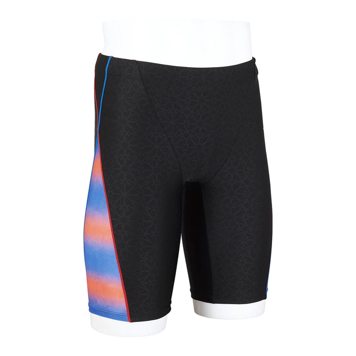 Mizuno N2JBA606 Men's Swimsuit Half Spats Stroak One Black/tricolor M Polyester_4