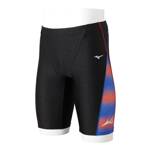 Mizuno N2JBA606 Men's Swimsuit Half Spats Stroak One Black/tricolor XL Polyester_1