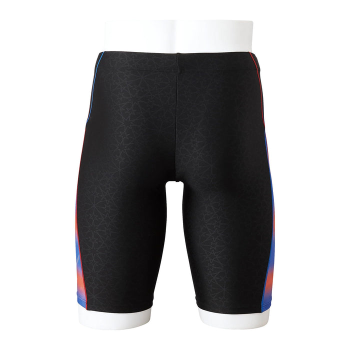 Mizuno N2JBA606 Men's Swimsuit Half Spats Stroak One Black/tricolor XL Polyester_2
