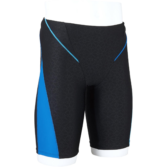 Mizuno N2JBA601 Men's Swimsuit Half Spats Stroke One 23cm Inseam Black/Blue M_4