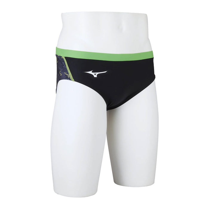 Mizuno N2MBA572 Men's Black/Bolt Swimsuit EXER SUITS Super Short XS Polyester_4