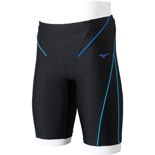 Mizuno N2JBA601 Men's Swimsuit Half Spats Stroke One 23cm Inseam Black/Blue S_1