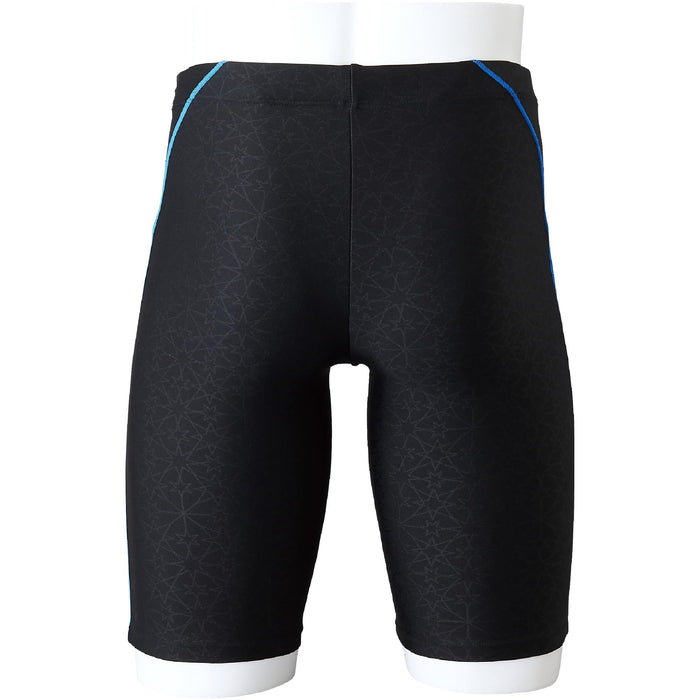 Mizuno N2JBA601 Men's Swimsuit Half Spats Stroke One 23cm Inseam Black/Blue S_2