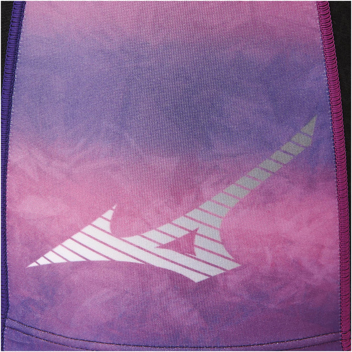 Mizuno N2JBA606 Men's Swimsuit Half Spats Stroak One Black/violet fizz S NEW_4