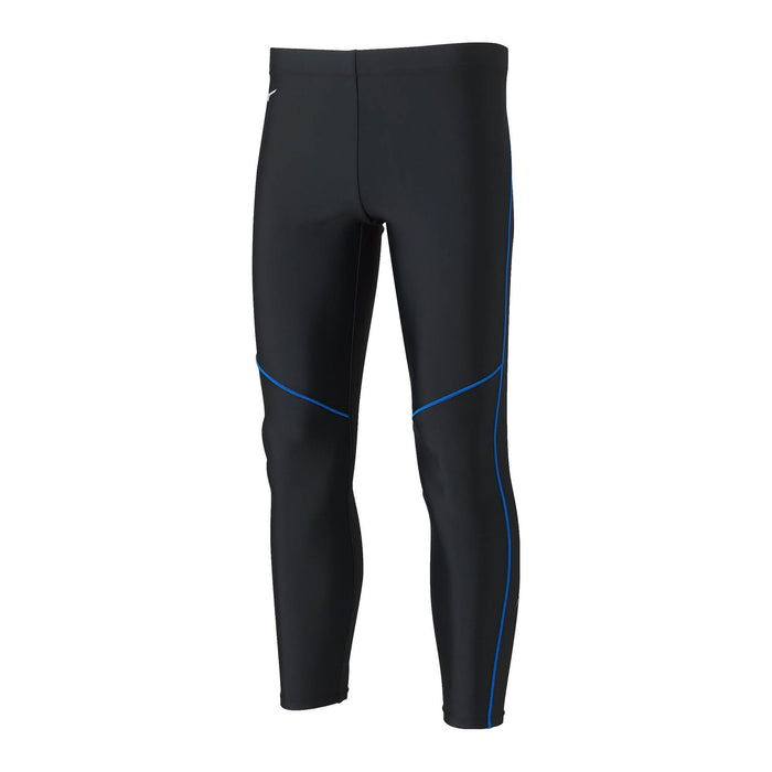Mizuno N2JBA614 Men's Swimsuit Long Tights Full Length Black/Blue S Polyester_1