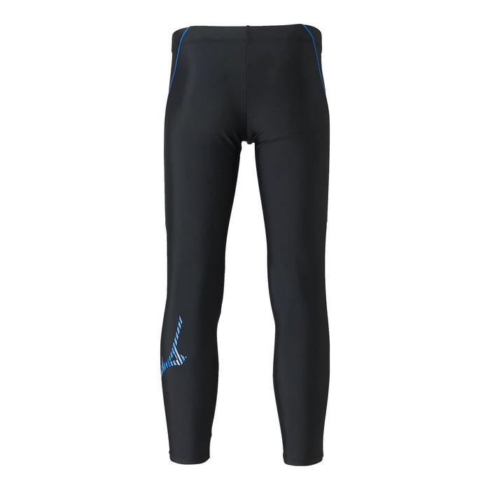Mizuno N2JBA614 Men's Swimsuit Long Tights Full Length Black/Blue S Polyester_2