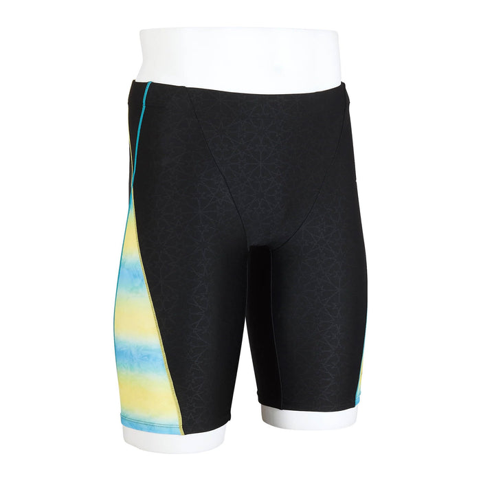 Mizuno N2JBA606 Men's Swimsuit Half Spats Stroak One Black/turquoise Blue S NEW_3