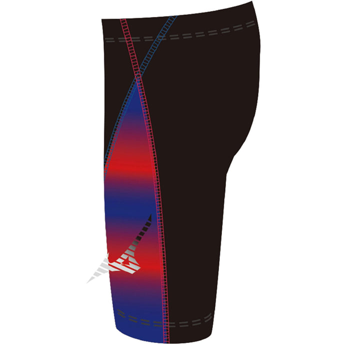 Mizuno N2JBA606 Men's Swimsuit Half Spats Stroak One Black/tricolor S Polyester_3