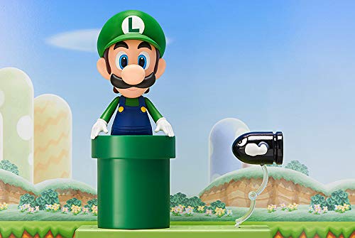 Nendoroid 393 Super Mario Luigi Painted ABS&PVC non-scale Action Figure NEW_5