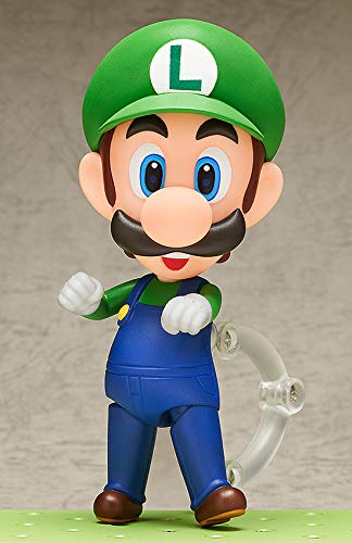 Nendoroid 393 Super Mario Luigi Painted ABS&PVC non-scale Action Figure NEW_6