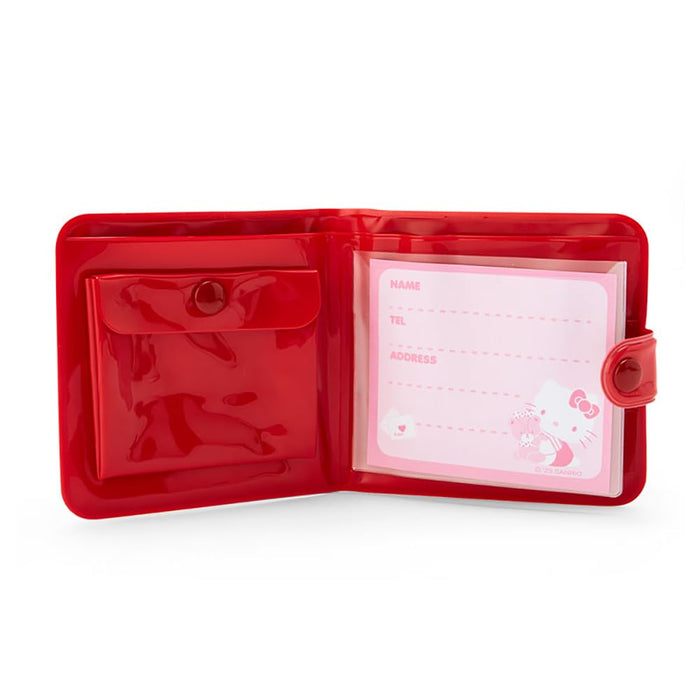 Sanrio vinyl wallet Hello Kitty 9x1.5x9cm Red PVC Snap Button Closure CardFolder_3