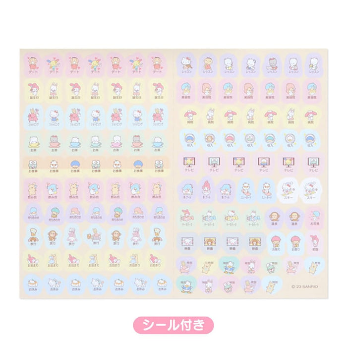 Sanrio Characters B6 Diary Block Type 2024 Schedule Book 704334 Note Book NEW_3