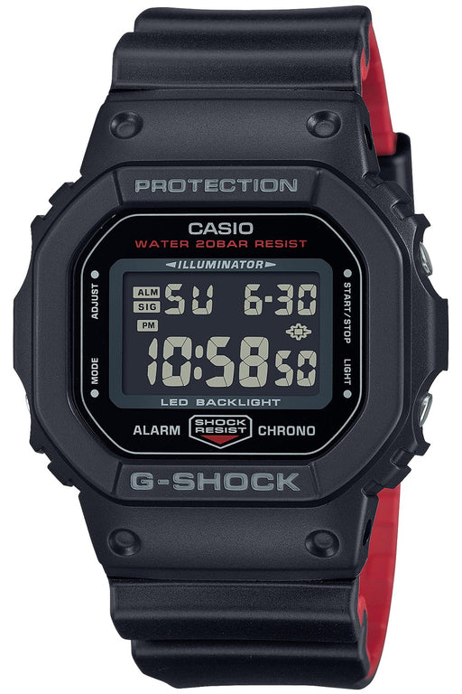 CASIO G-SHOCK DW-5600UHR-1JF Black & Red Series Digital Chrono Men Watch NEW_1